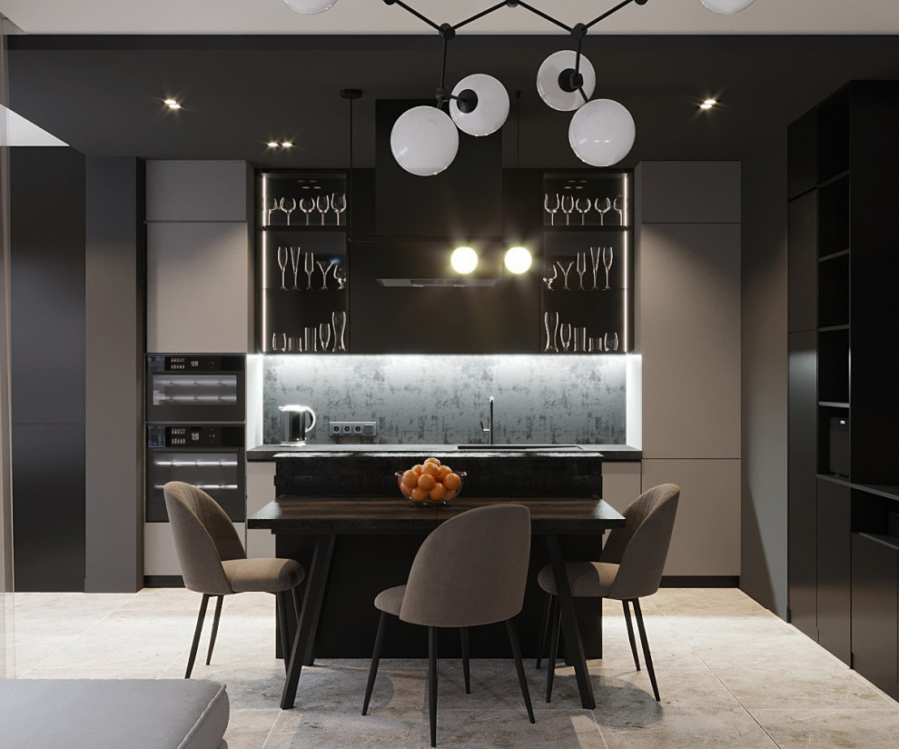 Кухня-гостиная в ЖК Достояние