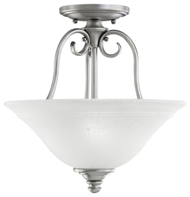 Kichler Lighting 2Light Northampton Semi Flush Ceiling Antique Pewter Traditional Flush