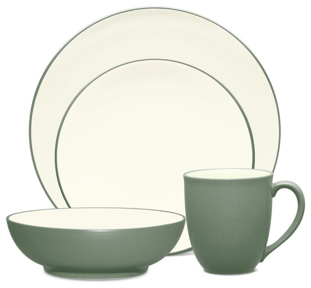 Noritake Colorwave Green Coupe 32Pc Dinnerware Set Service for 8 