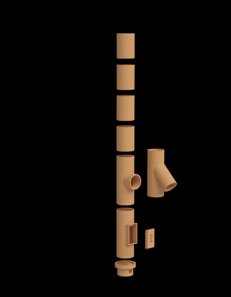 Монтаж керамических дымоходов