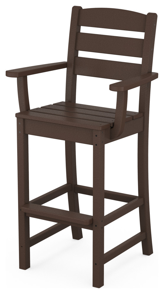 POLYWOOD Lakeside Bar Arm Chair Transitional Outdoor Bar Stools And