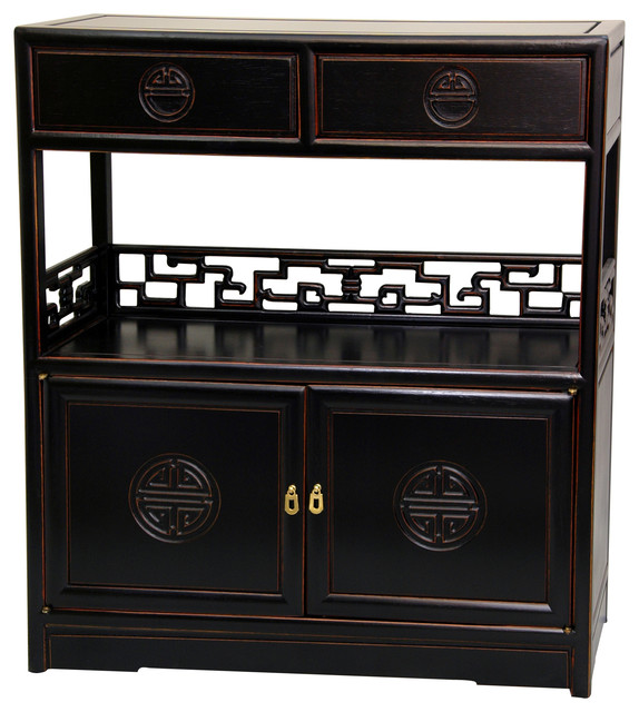 Rosewood Long Life Display Cabinet, Antique Black