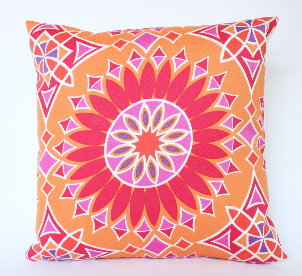 Designer Outdoor Pillow Cover with Trina Turk Fabric on Both Sides