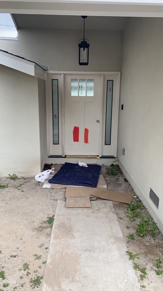 Front door knob height change