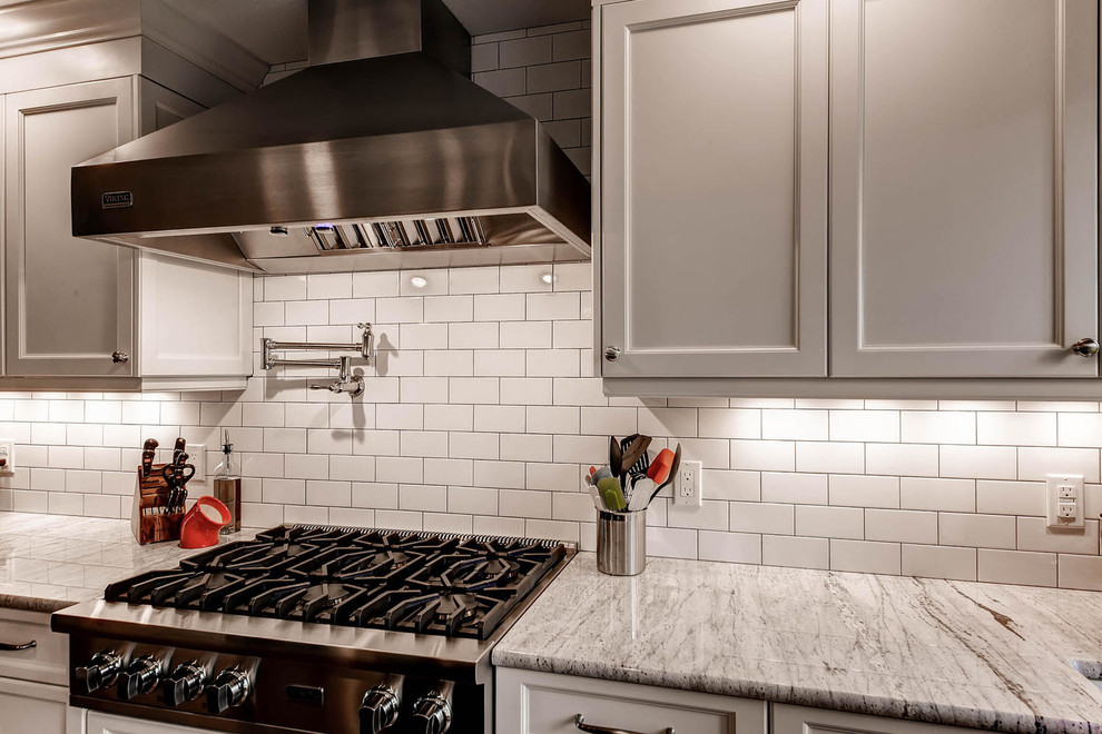 Transitional kitchen photo in Denver