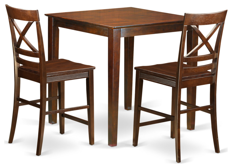 3-Piece Dining Counter Height Set, Counter Height Table and 2 Kitchen ...