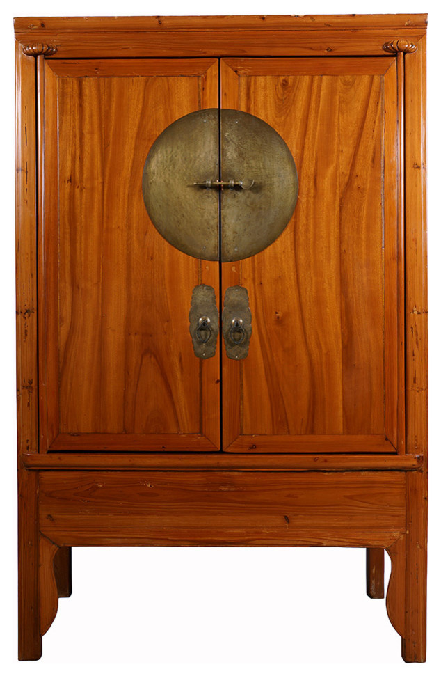 Consigned Chinese Antique Carved Camphor Wood Sun Cabinet Armoire Consigned Chinese Antique Carved Camphor Wood Sun Cabinet Armoire