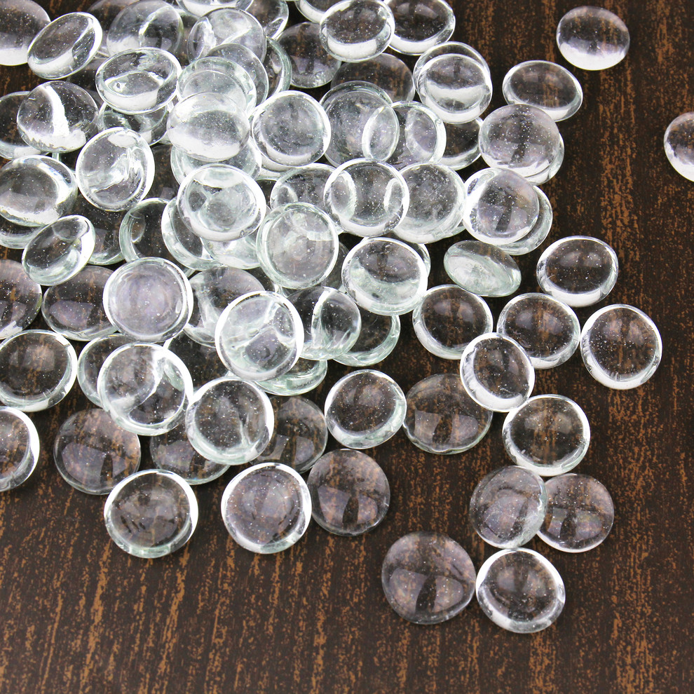 Glass Vase Filler Gems, 1 lb bag. Approximately 100 Pieces, Clear