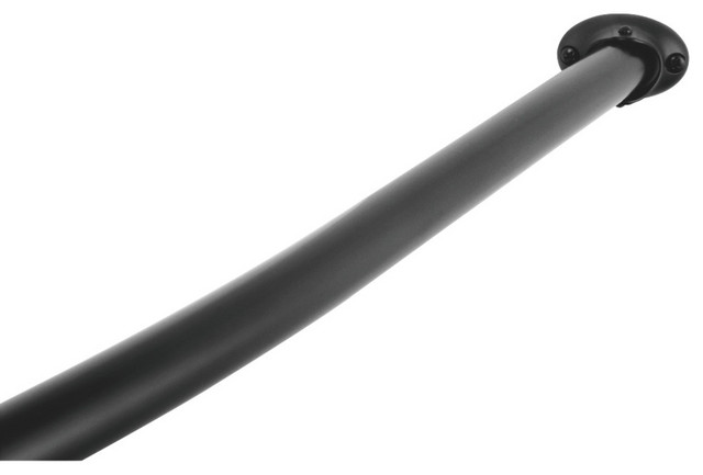 Kingston Brass CC3170 Stainless Steel Adjustable Curved Shower Rod, Black