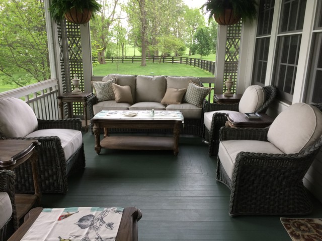 Screened in porch american-traditional-veranda