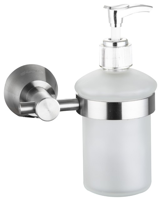 Ucore Soap Dispenser & Holder With Mounting Hardware, Brushed Stainless