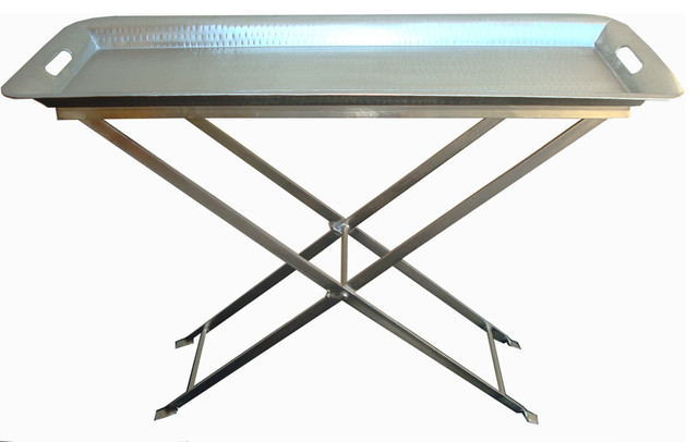 Hammered Silver Removable Tray Table Contemporary Tv Trays By Hammered Silver Removable Tray Table