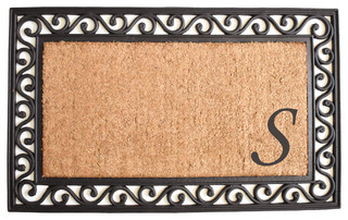 Versailles Monogram Doormat 22 X36 Traditional Doormats By