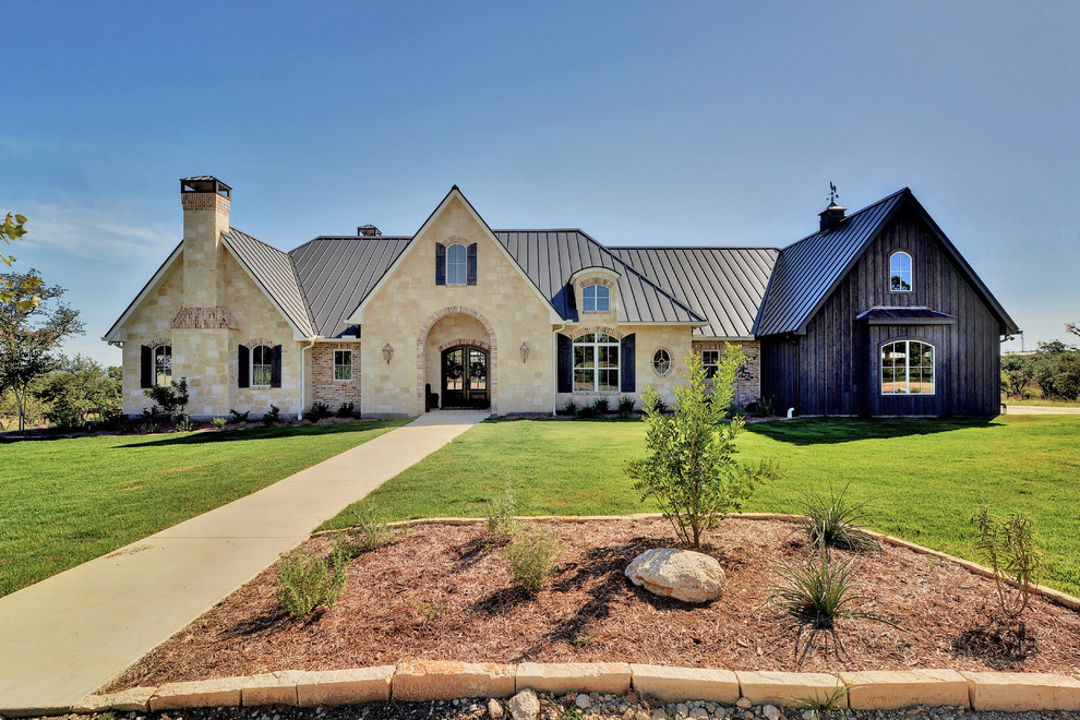 Country French Farmhouse Farmhouse Exterior Austin by Godsey Homes