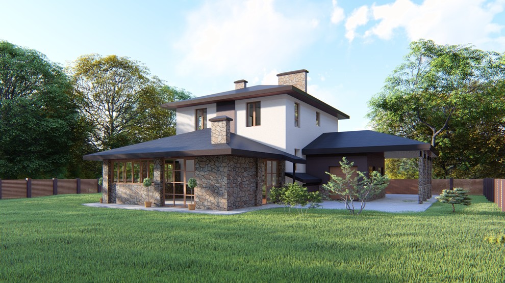 Проект 2-этажного жилого дома в г. Пермь, S=193,9 кв.м