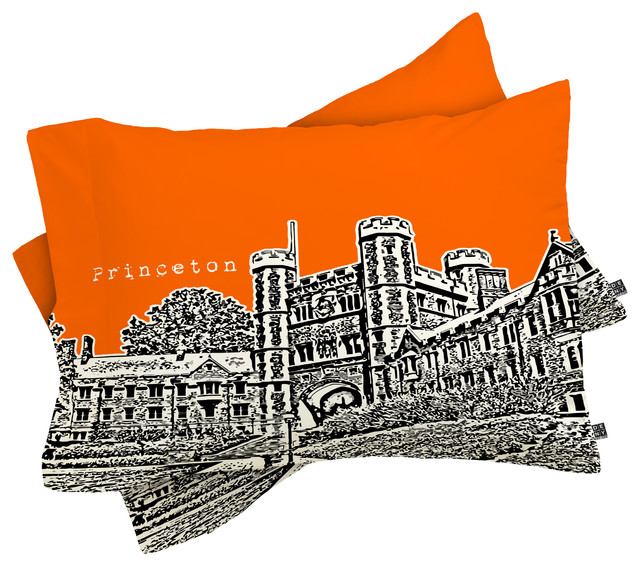 Deny Designs Bird Ave Princeton University Orange Pillow Shams