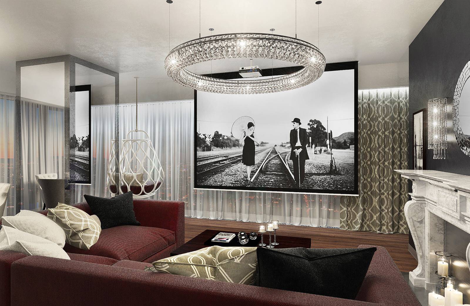 Зона отдыха и просмотра кино