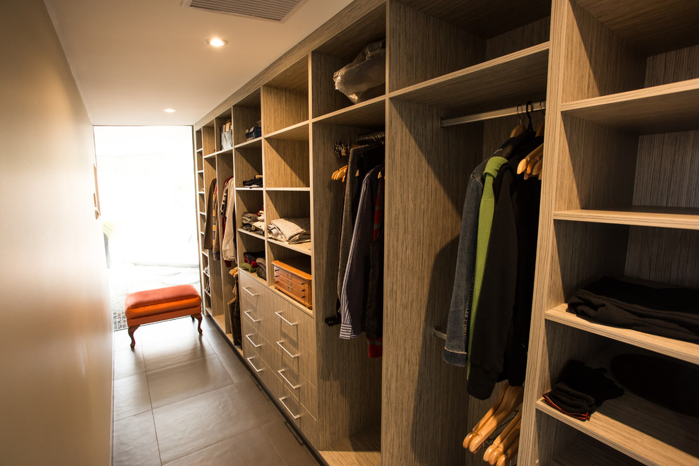 This is an example of a contemporary storage and wardrobe in Hobart.