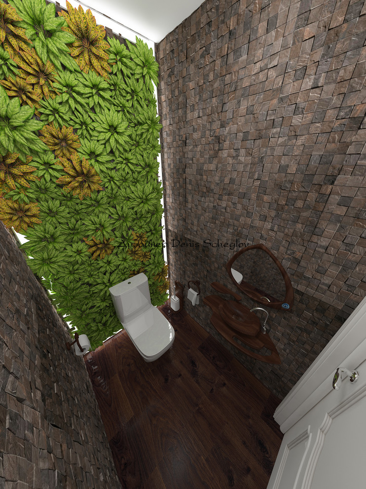 Концепция дизайн-проекта санузла - это полное погружение в природную стихию и вм