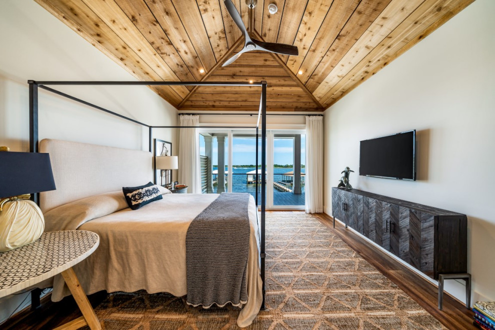 This is an example of a beach style bedroom in Other.