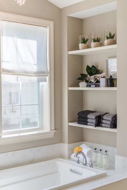 The Hampton Model Home Master Bathroom transitional-bathroom