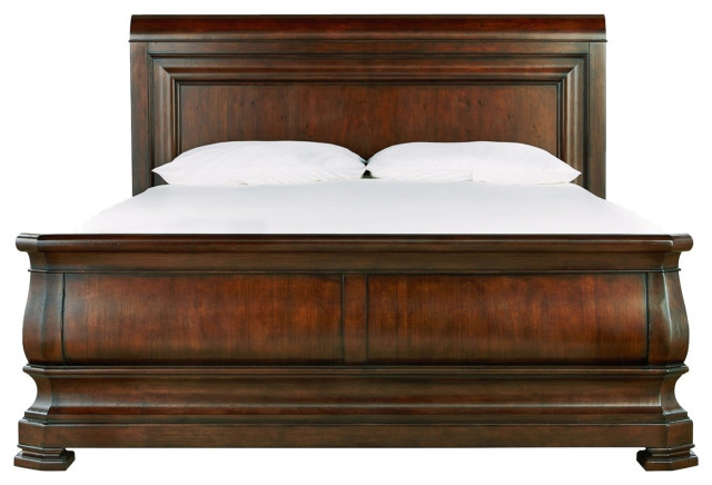 Reprise Classical Cherry Queen Sleigh Bed Traditional Sleigh Beds By Zin Home Houzz 