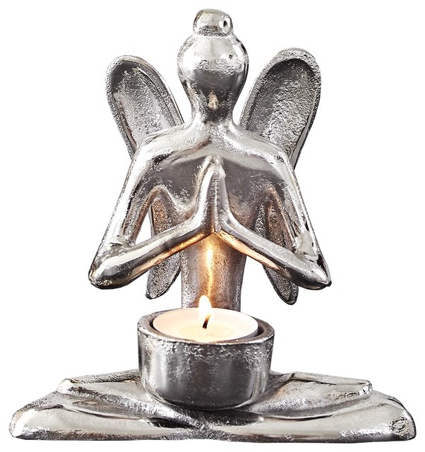 Mermaid Votive T Light Candle Holder Statue Sculpture Bronze Finish