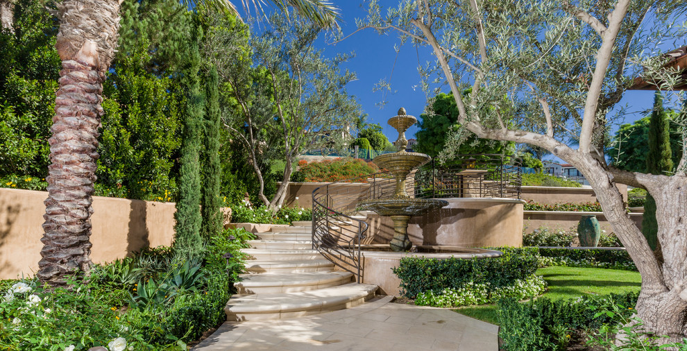 Inspiration for a mediterranean home design remodel in Orange County