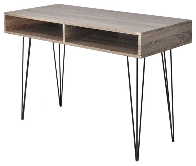 vidaXL Desk Home Office Computer Desk Writing Table with 2 Compartments