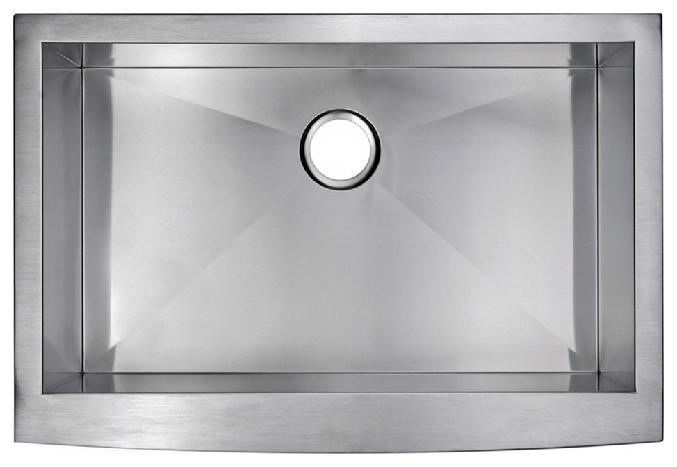 33 X 22 Zero Radius Single Bowl Stainless Steel Apron Front Kitchen Sink