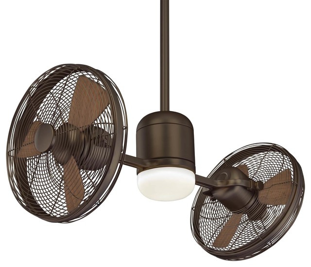 Minka Aire Gyro Ceiling Fan Brushed Steel Transitional