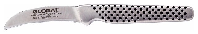 Global Classic Stainless Steel Curved Peeler Knife, 2.25"