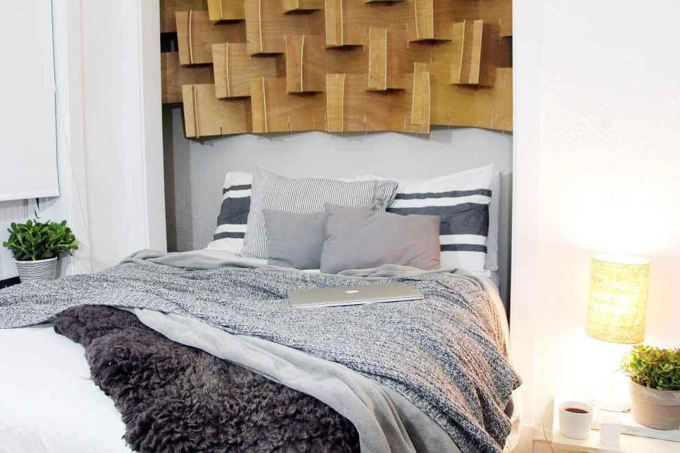 Eames-inspired House-of-Card Headboard
