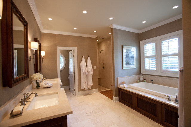 British Colonial Master  Suite  Traditional Bathroom  Charlotte by Loftus Design LLC