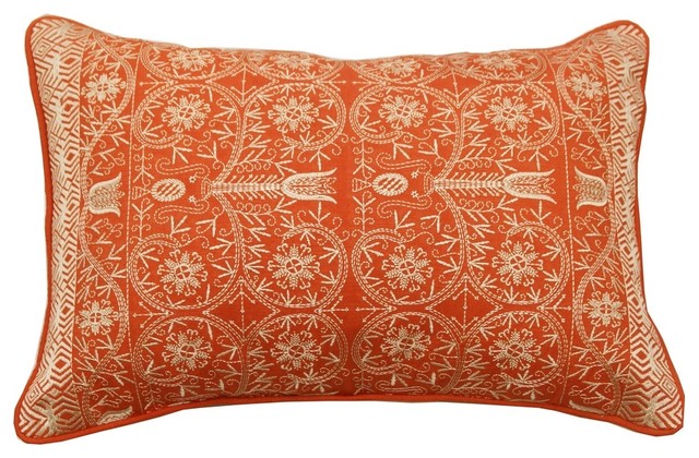 Pushkar Throw Pillow, Orange