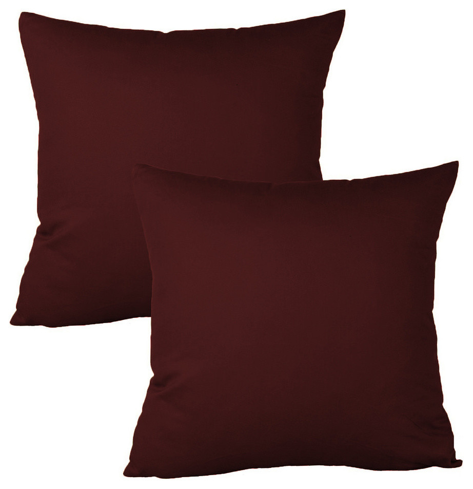 100 Cotton Solid All Customize Size 2 Piece Pillowcases