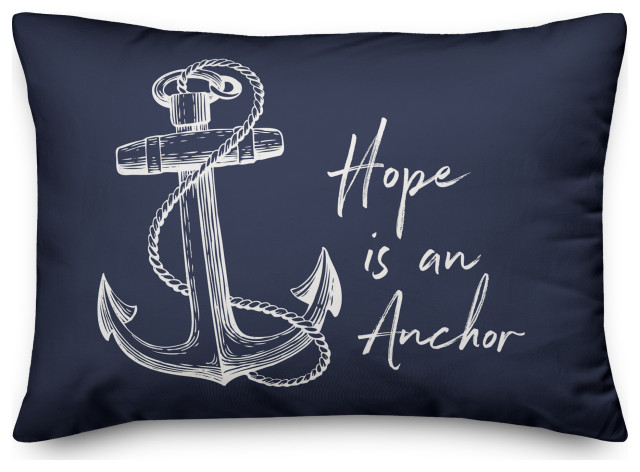 Hope Anchor 14x20 Indoor / Outdoor Pillow, 14x20 - Beach Style ...