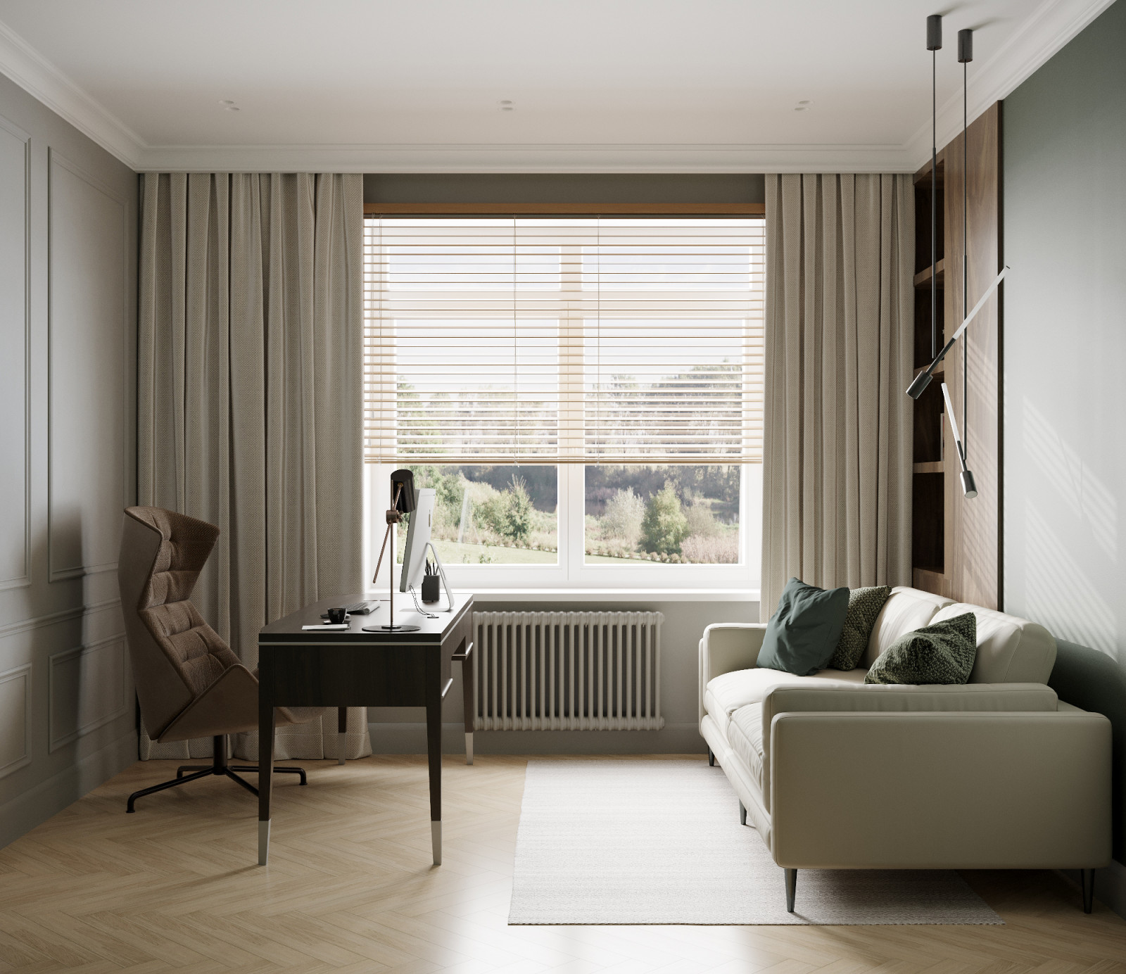 Современный таунхаус в теплой бежевой гамме