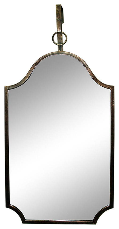 Sagebrook Home 15" Metal and Glass Wall Mirror, Gold Wall Mirrors