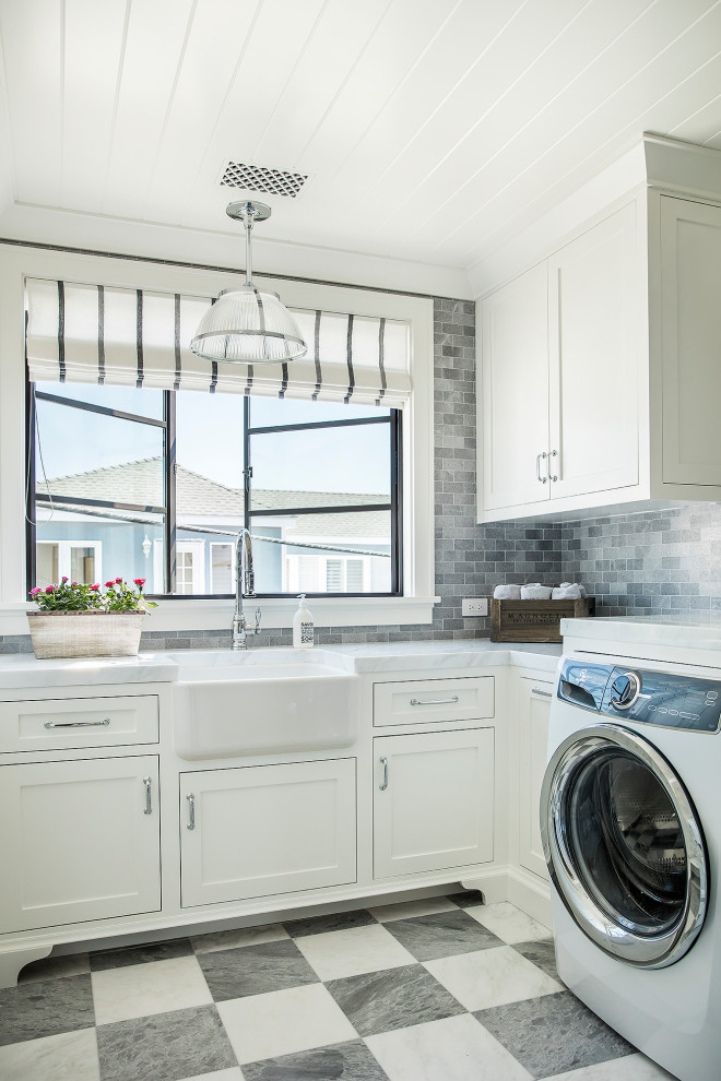 South Bayfront Beach Style Laundry Room Orange County by