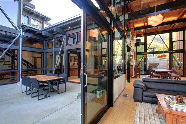 Walker Residence contemporary-vardagsrum
