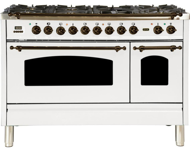 Nostalgie Series 48" ILVE Dual Fuel Convection Freestanding Range