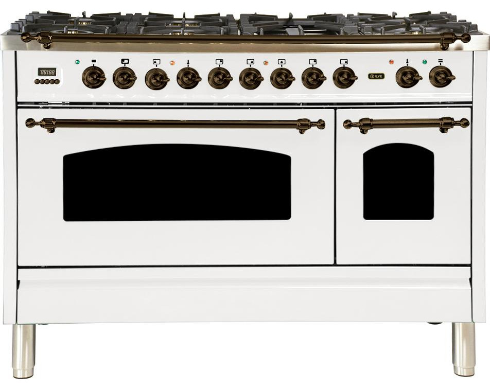 Nostalgie Series 48" ILVE Dual Fuel Convection Freestanding Range