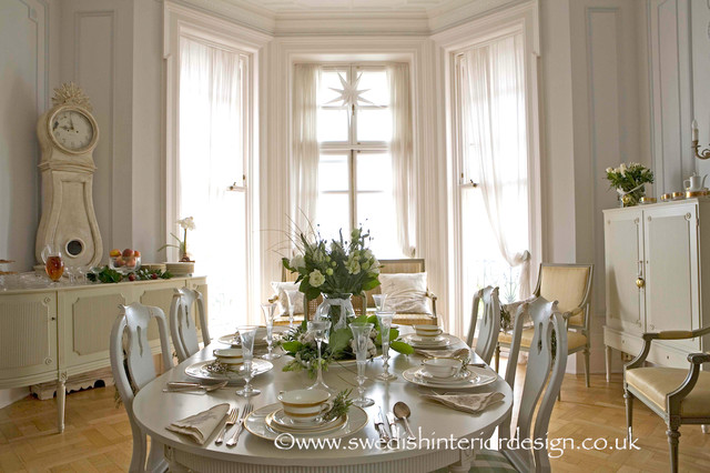 Swedish Gustavian Dining Room Traditional Dining Room London