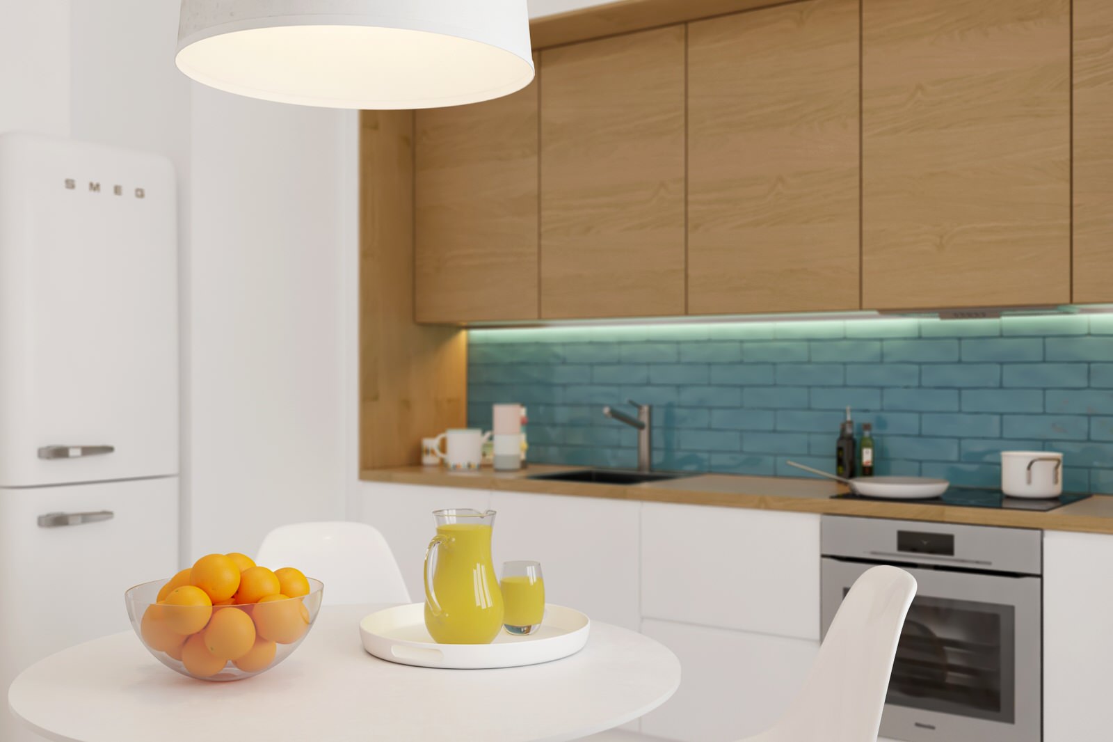 Яркий скандинавский интерьер квартиры в ЖК "Солнечный", Тула