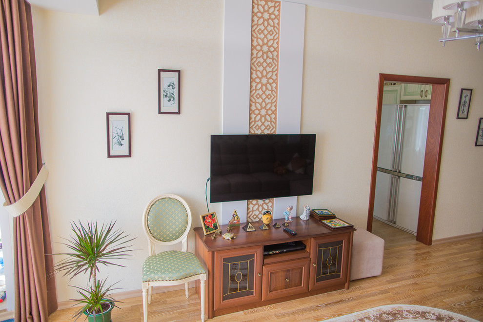 Гостиная в новостройке на Набережной Леонова