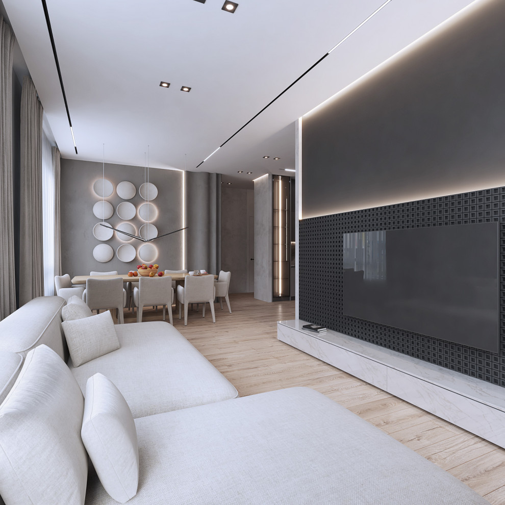 Современная эклектика: 3-комнатная квартира 93 м2