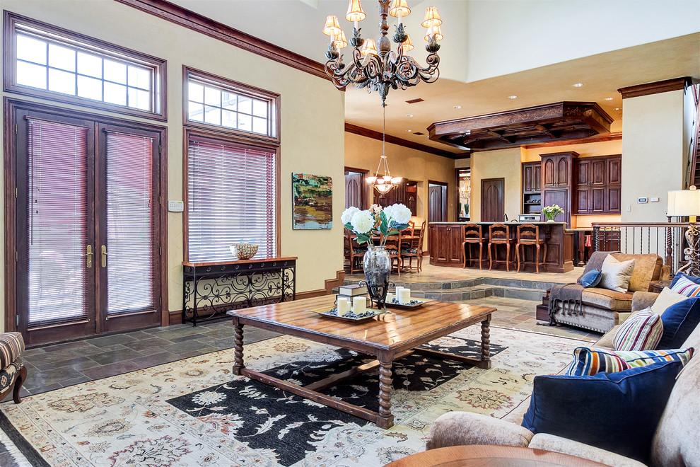 Inspiration for an expansive traditional living room in Dallas.