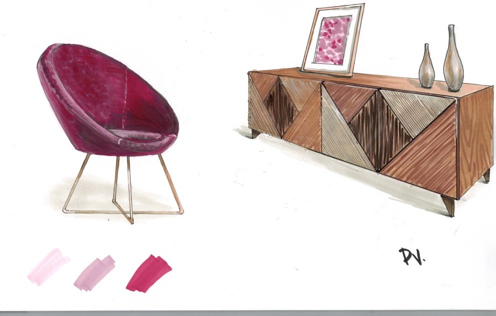 Интерьерные скетчи