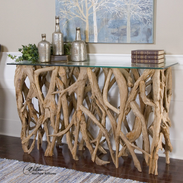 Spectacular Driftwood Console Table, Nautical Style Console Table